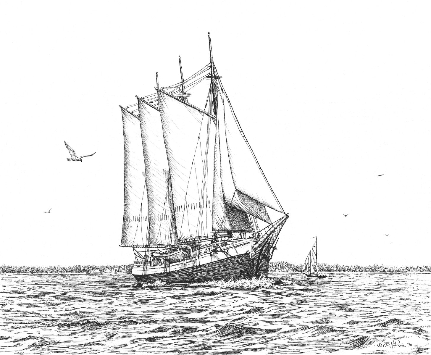 Schooner Ram Victory Chimes by Ellen Rice