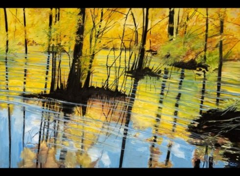 One Water, Native Spaces, Water? Oil Paintings by Geo McElroy