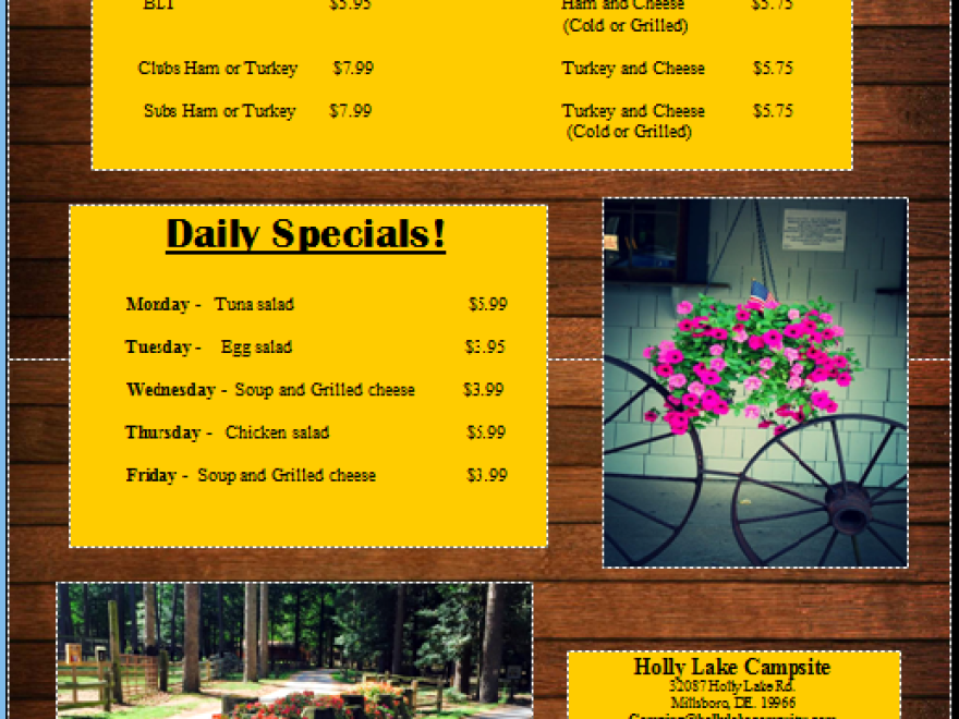 Holly Lake Campsites